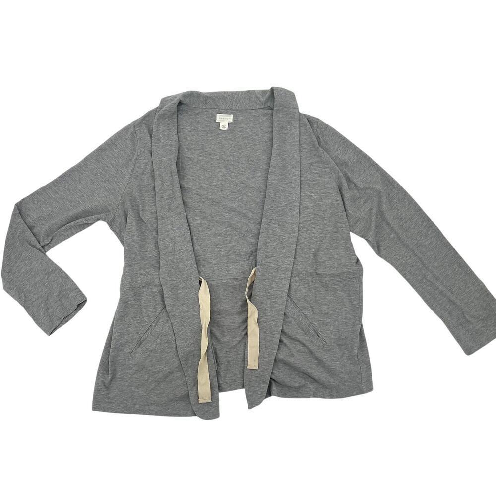 NWT Caslon Women's Open Cinch Waist Grey Wrap Size Large
